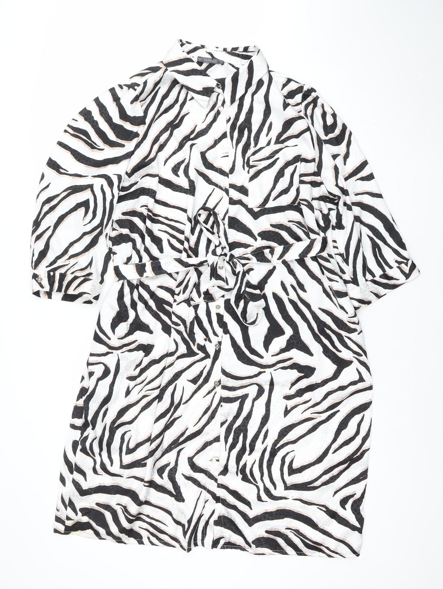 Dunnes Women’s Zebra Print Wrap Dress XL Sleeveless V-Neck