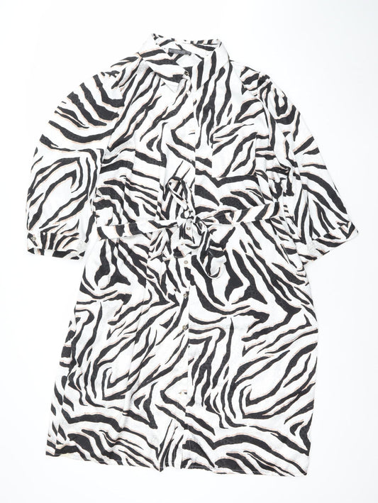 Dunnes Women’s Zebra Print Wrap Dress XL Sleeveless V-Neck