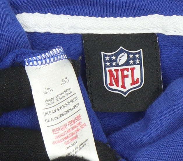 NFL Boys Blue 10-11 Years New York Giants Pullover Hoodie
