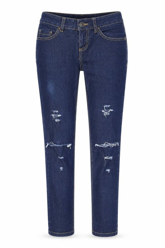 C&A Women’s Blue Distressed Skinny Denim Jeans Size 8