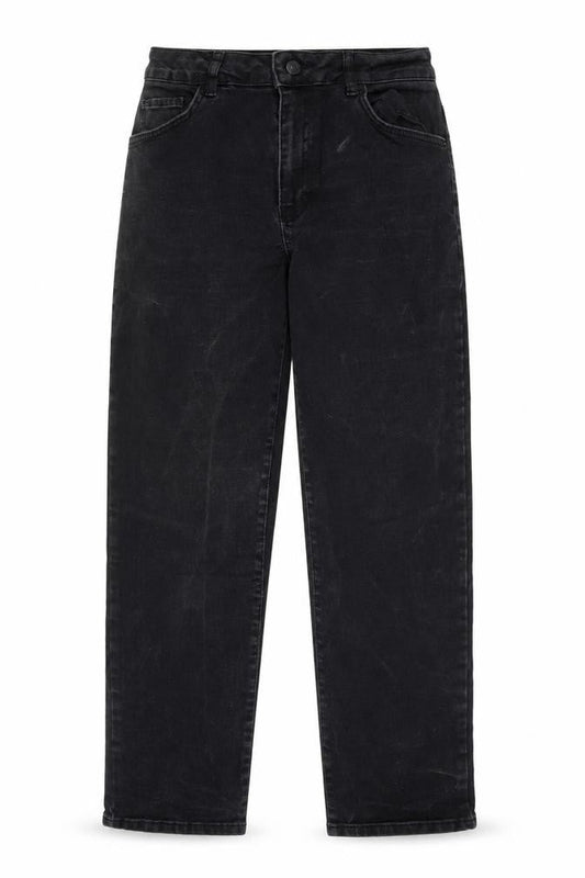 Gallery Womens Black Straight Leg Jeans UK 12 Mid Rise Stretch Denim