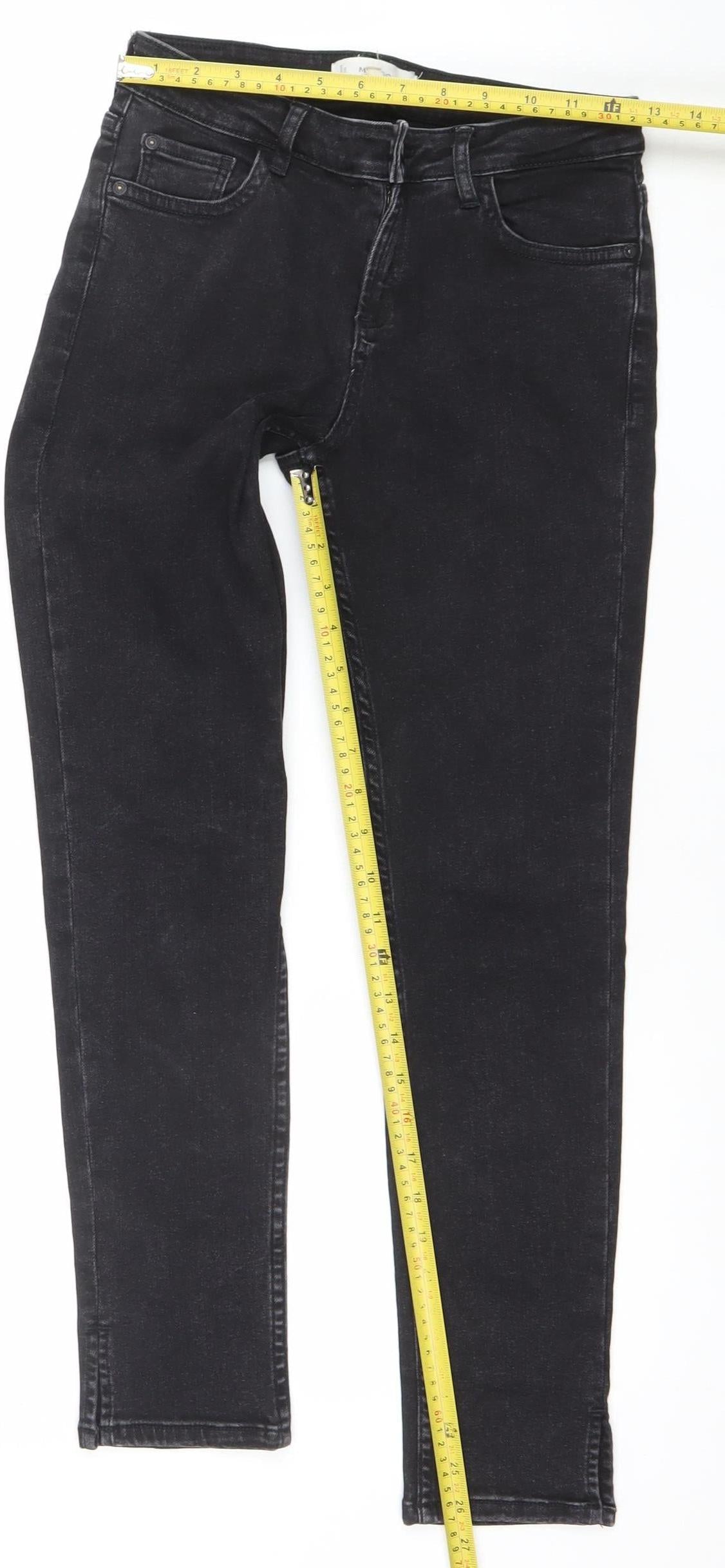 Mango Women’s Black Slim Fit Stretch Denim Jeans Size 8