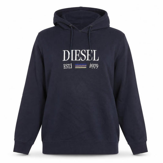 Diesel Womens Black Medium Pullover Hoodie Embroidered Logo