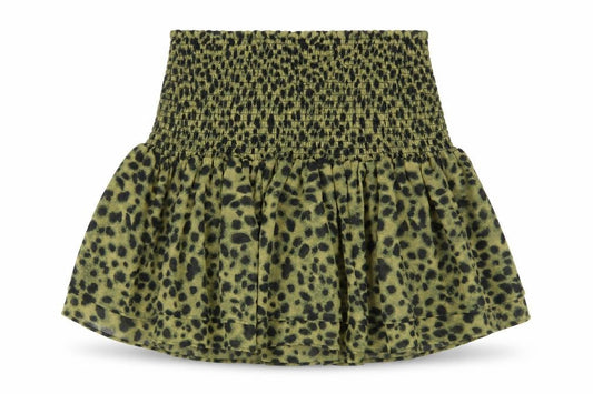 H&M Women Green Animal Print A-Line Short Skirt Size M