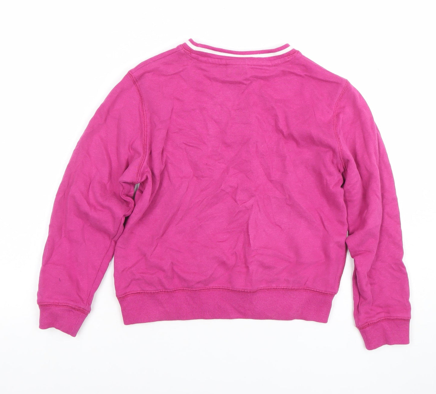 Reebok Girls Pink Logo Crew Neck Sweatshirt 8-9 Years Pullover Top