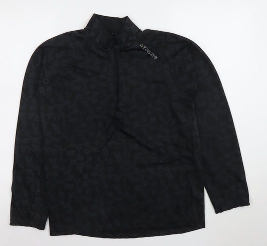 TOG24 Womens Black Arctic 1/4 Zip Long Sleeve Activewear Top Size M
