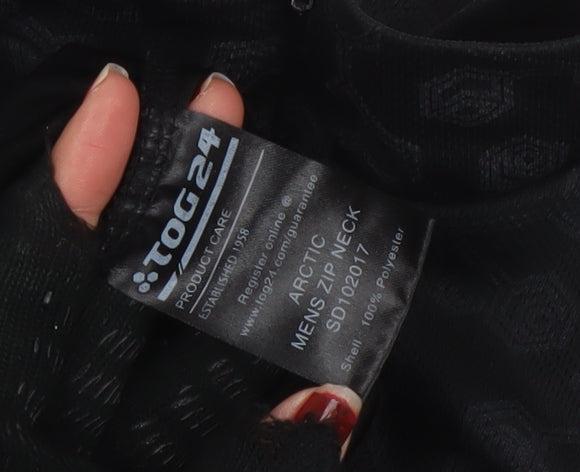 TOG24 Womens Black Arctic 1/4 Zip Long Sleeve Activewear Top Size M