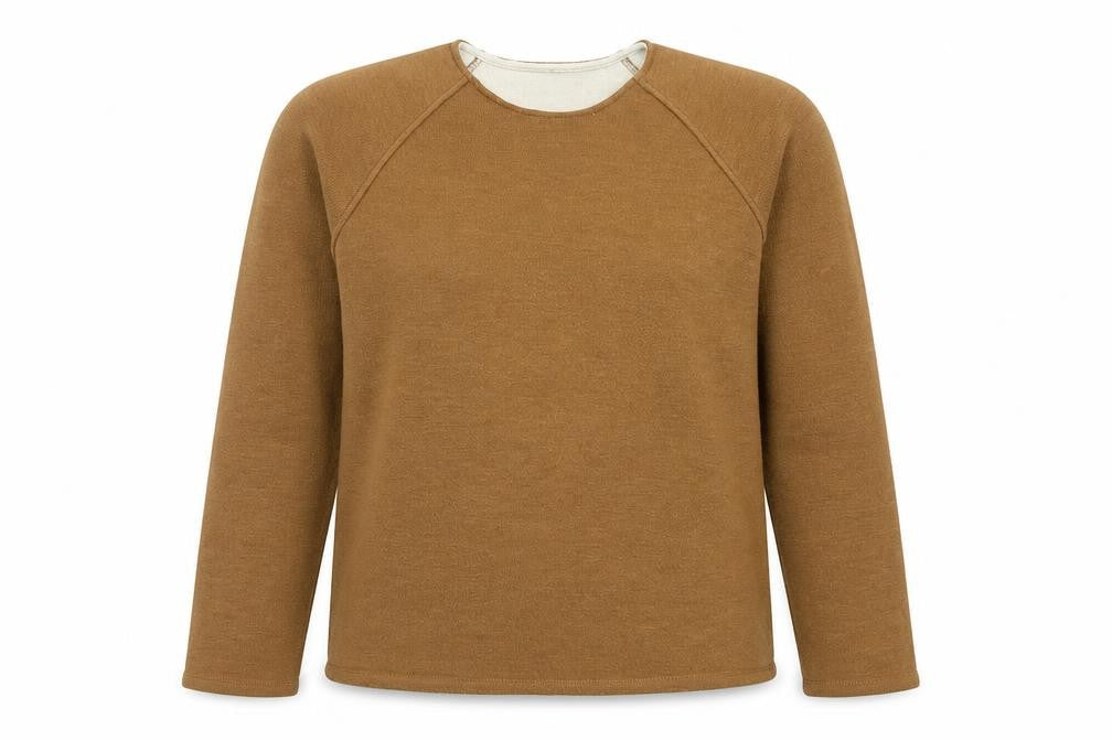 ZARA Women Brown Crew Neck Long Sleeve Pullover Jumper Size M