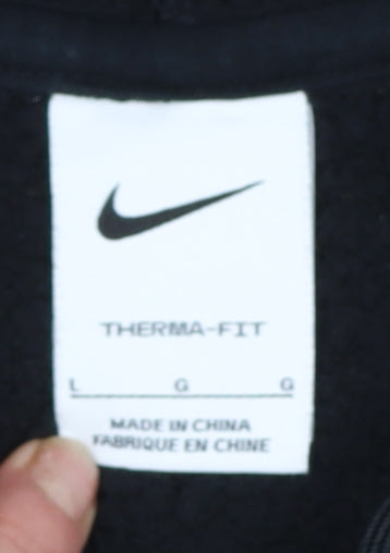 Nike Women’s Black Therma-Fit Fleece Pullover Hoodie Size L
