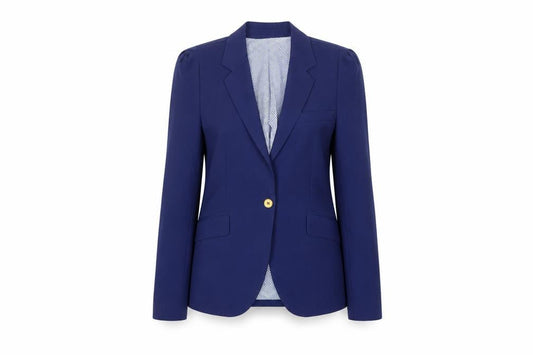 Zara Woman Blue Wool Single-Breasted Blazer XS Women’s Smart Jacket