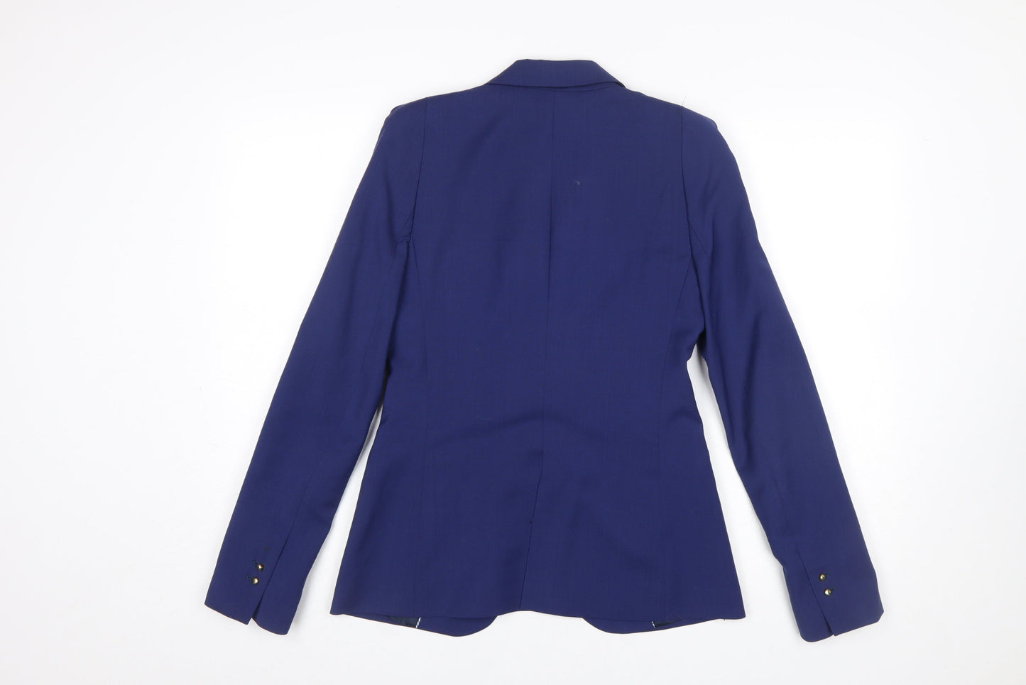 Zara Woman Blue Wool Single-Breasted Blazer XS Women’s Smart Jacket