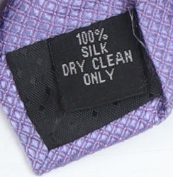 Luciano Versi Men’s Purple Silk Tie Geometric Pattern Slim Style