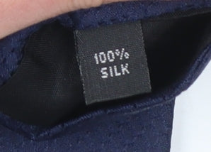 Milltown London England Men's Navy Blue 100% Silk Slim Tie
