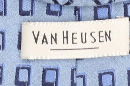 Van Heusen Men's Blue Geometric Silk Tie