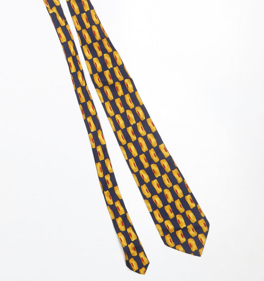 Toni Valente Men's Multicoloured Abstract Silk Tie