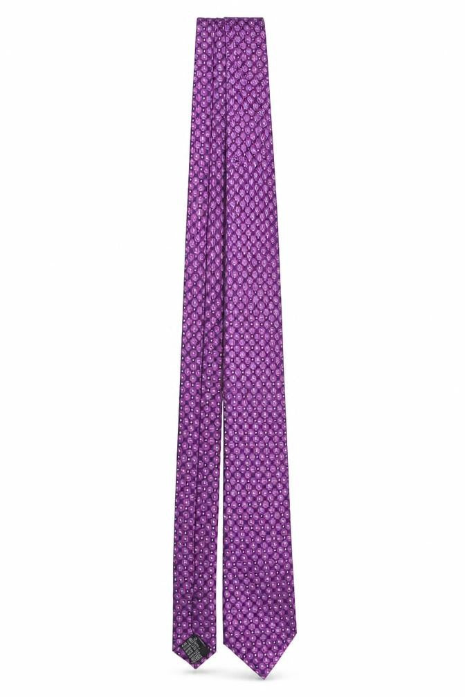 John Taylor Dublin Men's Purple Geometric Silk Slim Tie
