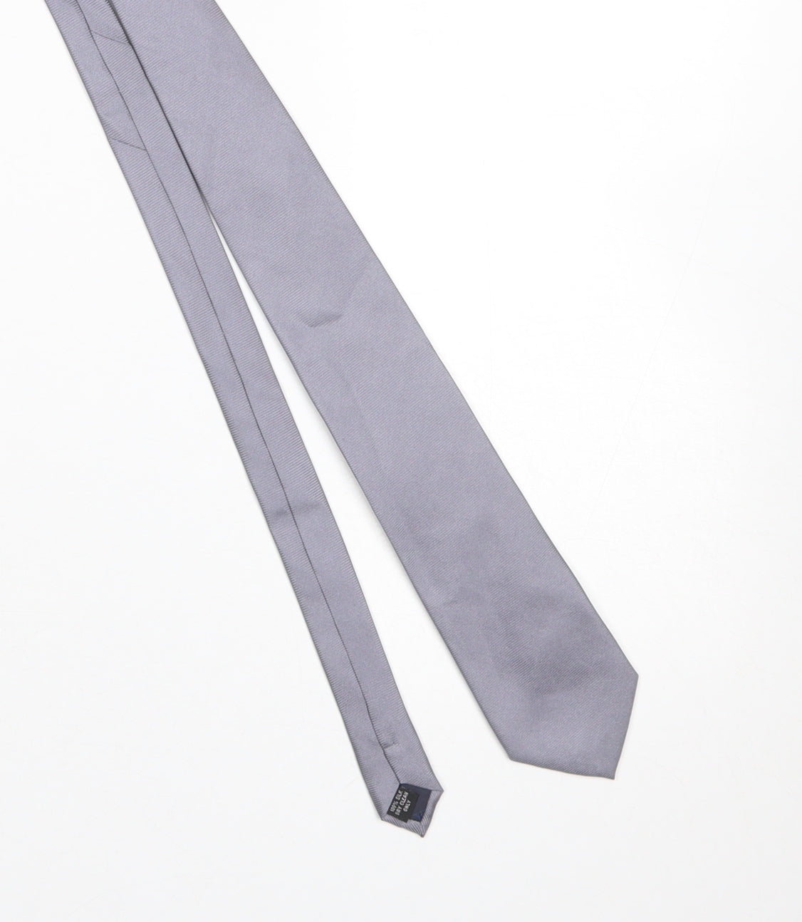 Soprano Men's Grey 100% Silk Slim Tie