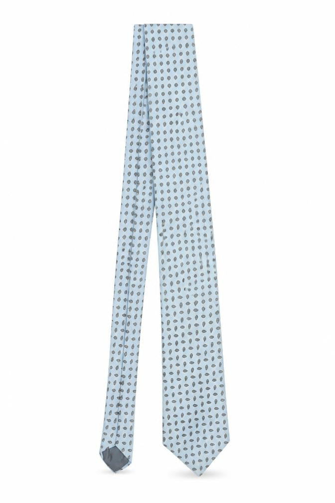 Gino Resillio Men's Blue Pure Silk Polka Dot Designer Tie