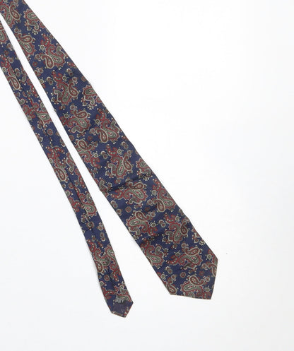 The Windsor Collection Men's Blue Paisley Silk Tie