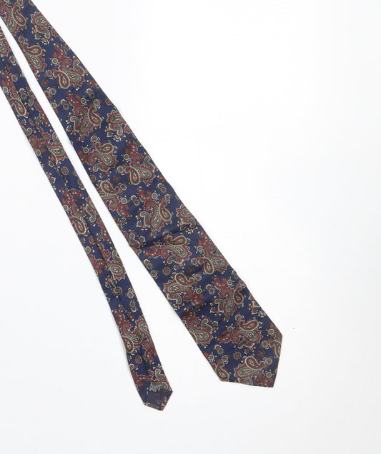 The Windsor Collection Men's Blue Paisley Silk Tie