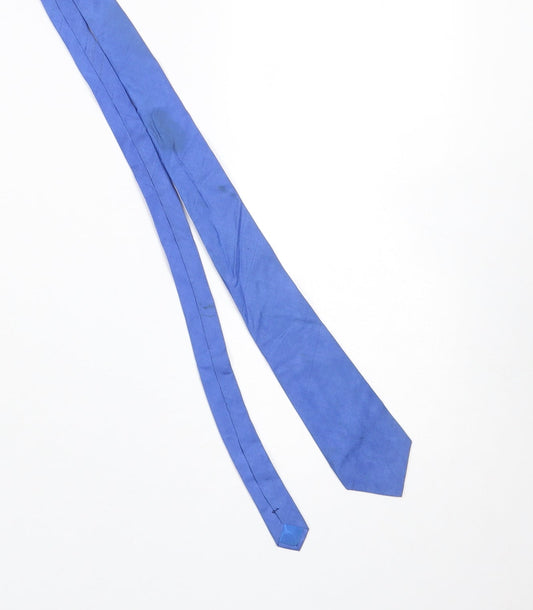 La Scala for Tie Rack Blue Silk Pointed Men's Tie