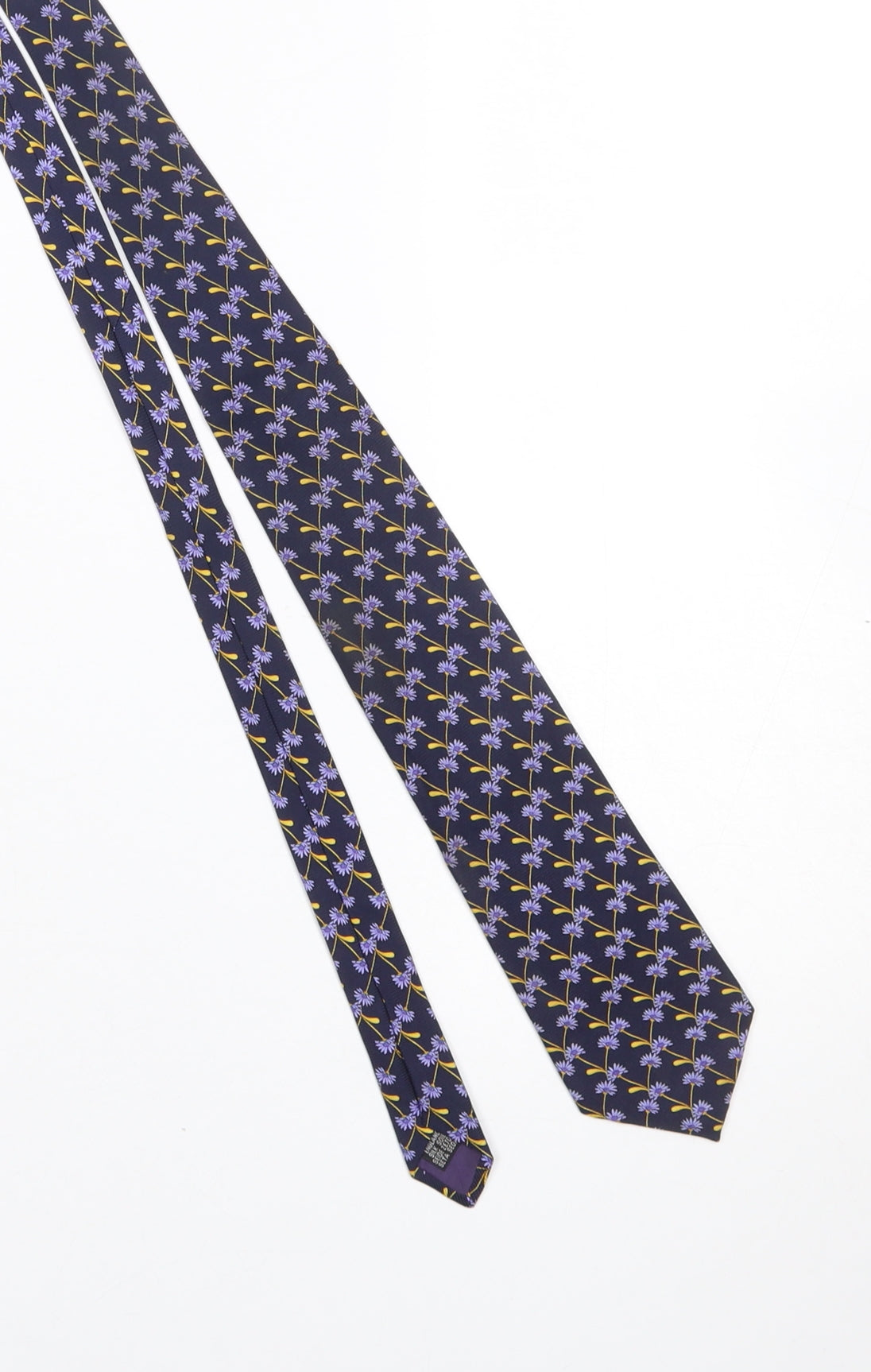 Gibson Price Men's Navy Floral Silk Tie Made in England One Size