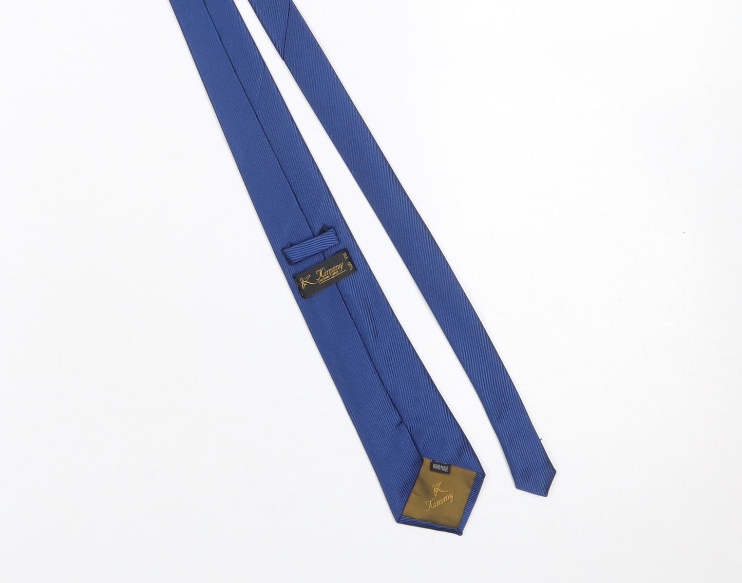 Kimmy Custom Tailor Men Blue Handmade Silk Slim Tie