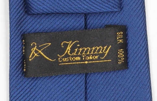 Kimmy Custom Tailor Men Blue Handmade Silk Slim Tie