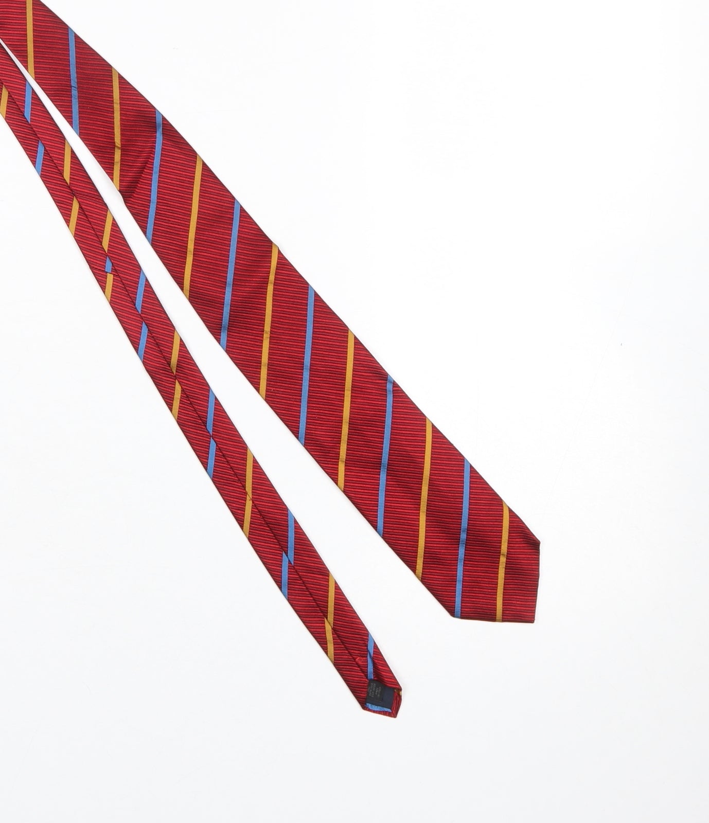Brown Thomas Men’s Red Striped Slim Silk Tie One Size