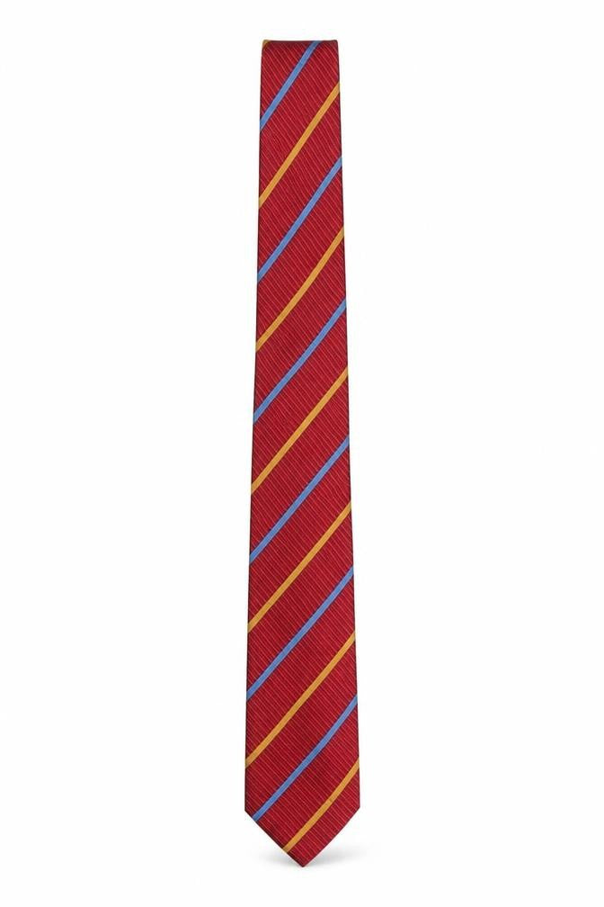 Brown Thomas Men’s Red Striped Slim Silk Tie One Size
