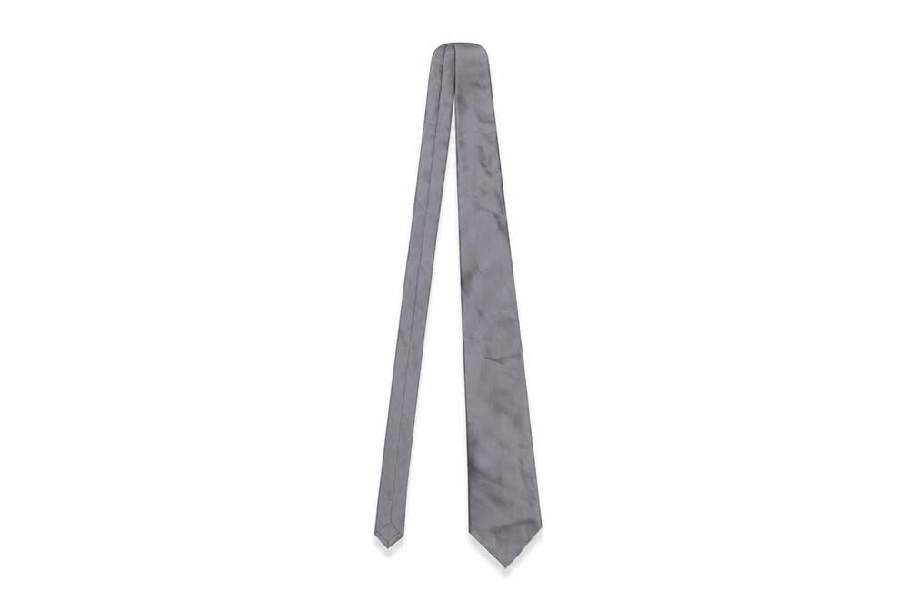 Milano Uomo Men's Grey 100% Silk Pointed Tie One Size Classic Style