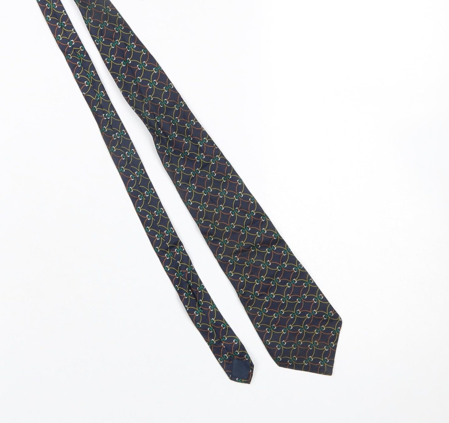 Bardolino Men's Blue Geometric Patterned 100% Silk Tie