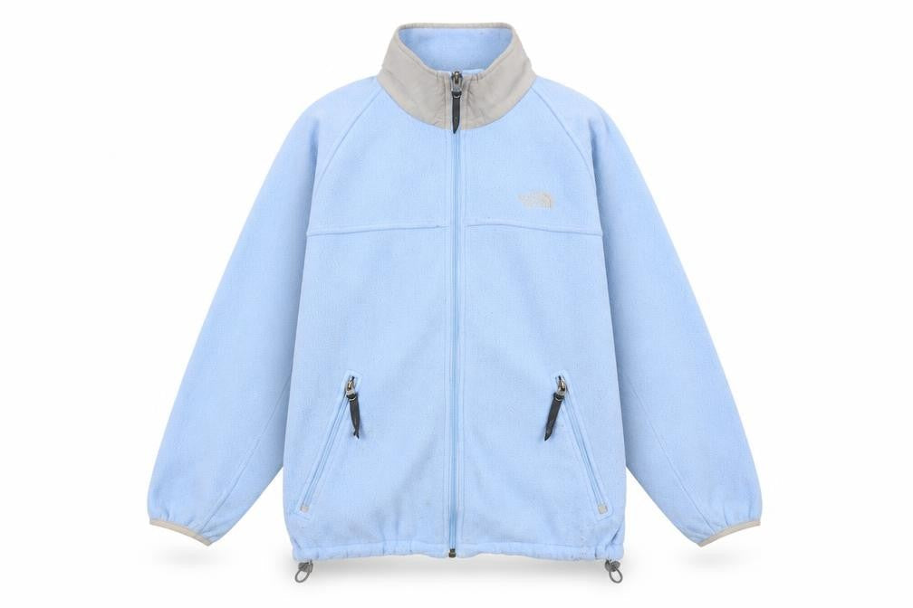 The North Face Boys Blue Fleece Full Zip Jacket L Youth Outdoor