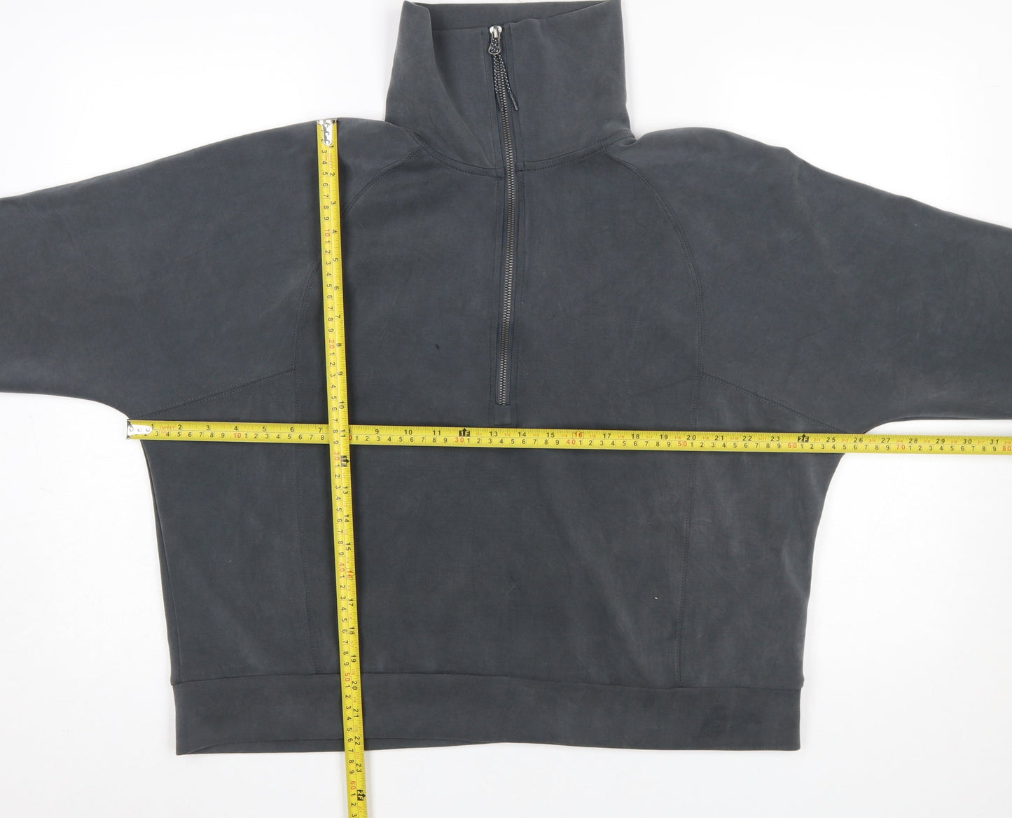 Dunnes Women’s Charcoal 1/2 Zip High Neck Pullover Sweatshirt Size L
