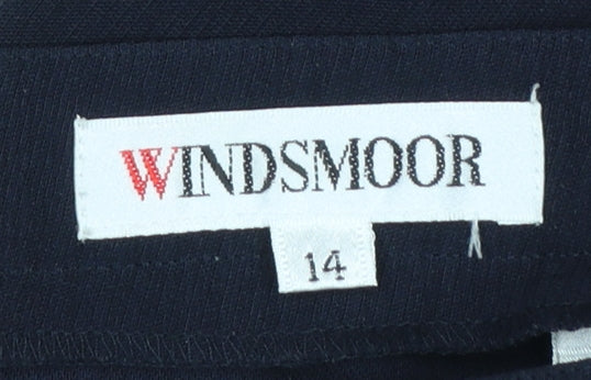 Windsmoor Women’s Blue Cropped Pleated Trousers Size 14