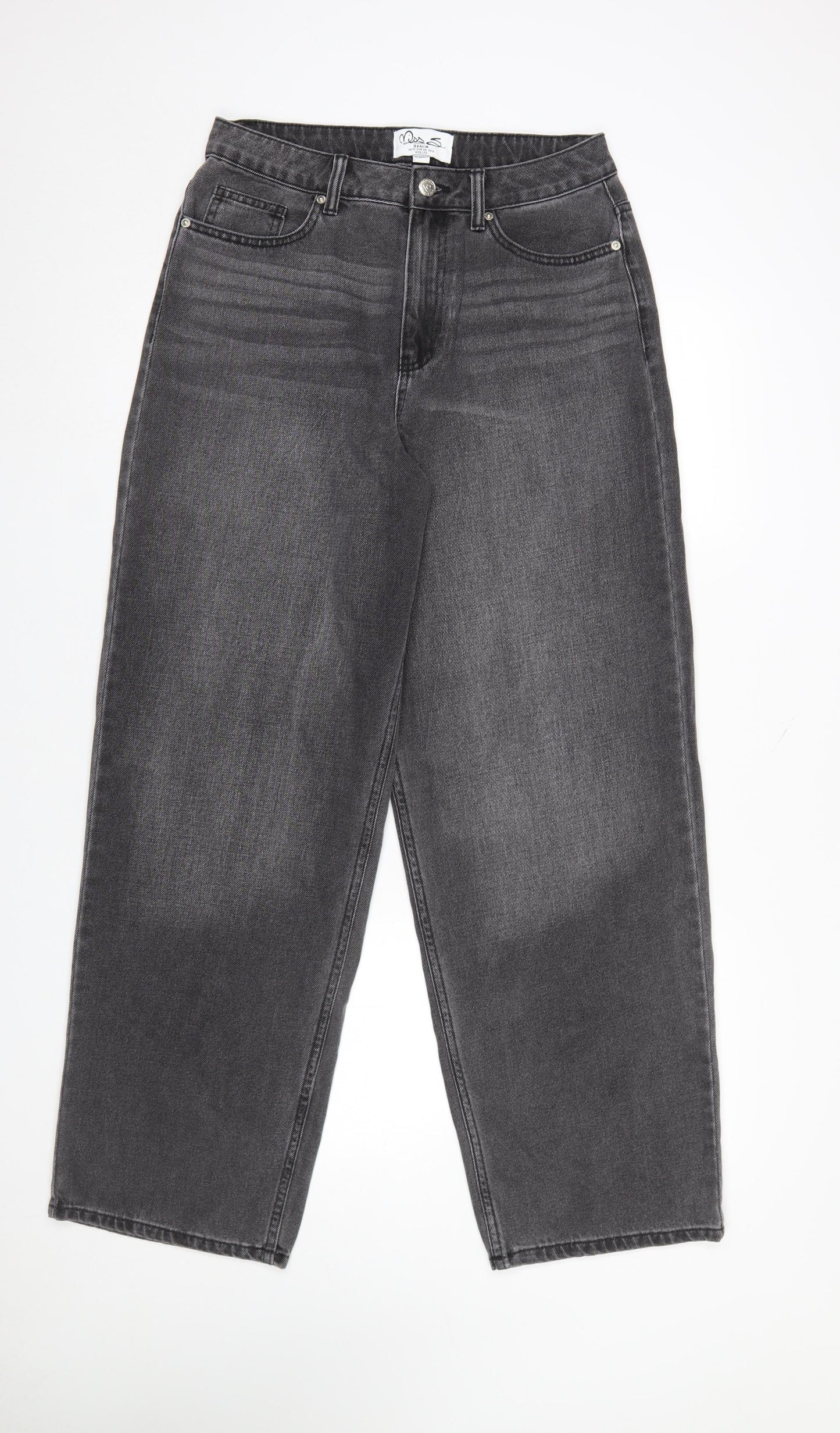 Miss S Women’s Grey Straight Denim Jeans UK 10 28W 32L