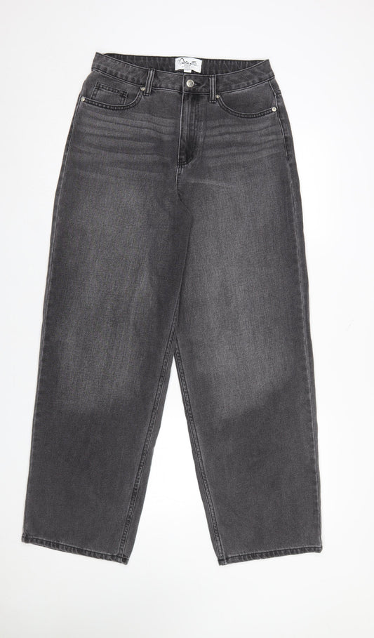 Miss S Women’s Grey Straight Denim Jeans UK 10 28W 32L