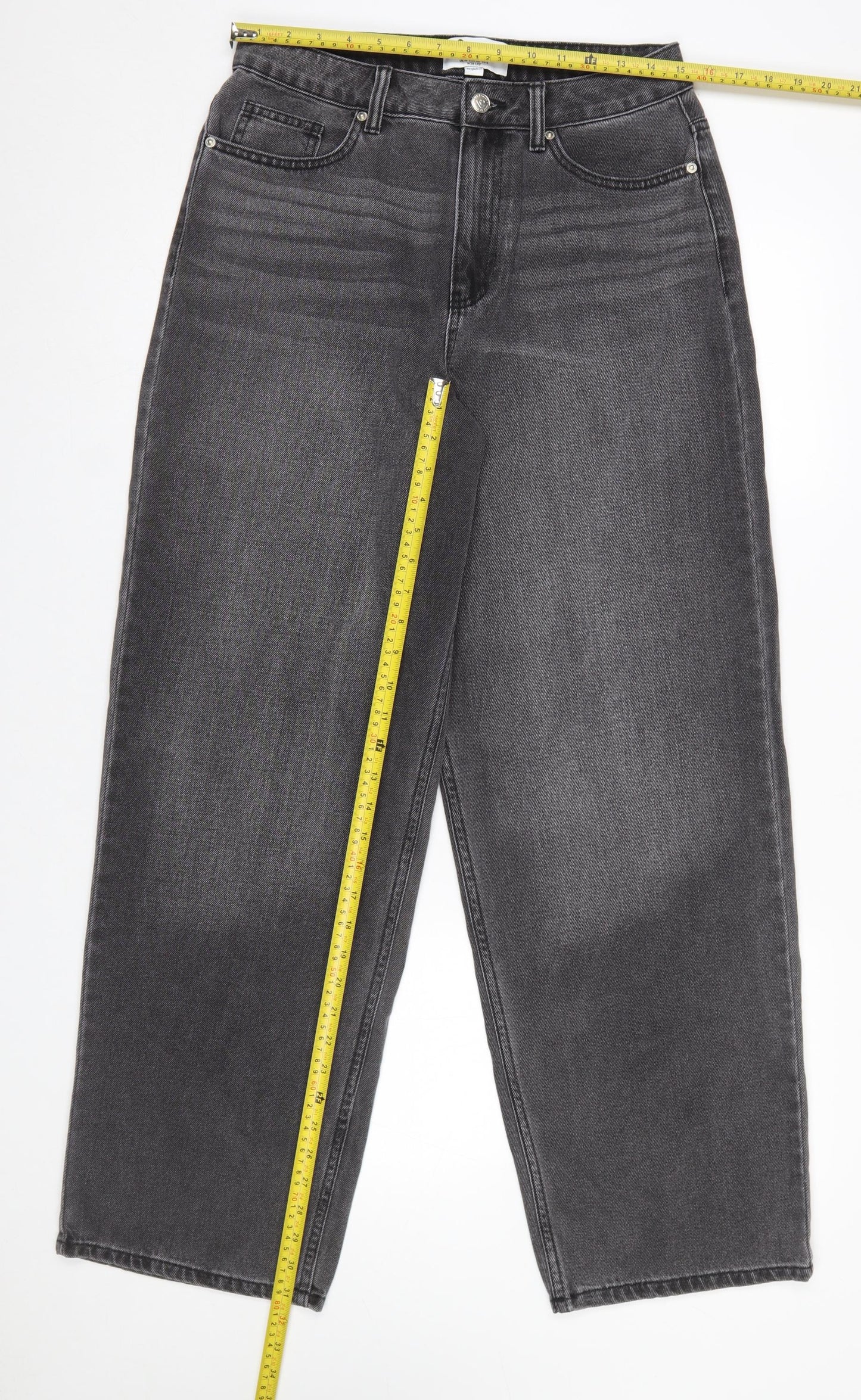 Miss S Women’s Grey Straight Denim Jeans UK 10 28W 32L