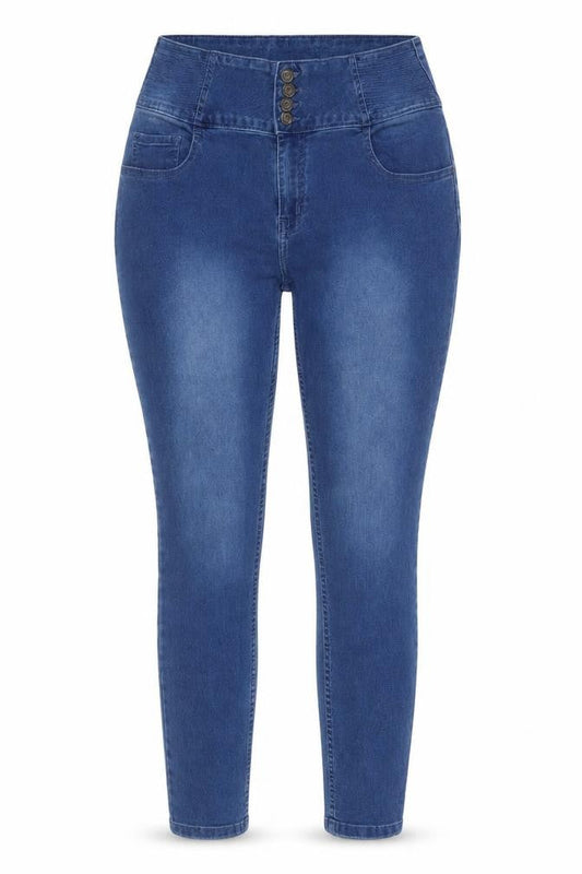 Maxcares Womens Blue Skinny Stretch Jeans Size 8 Slim Fit Denim