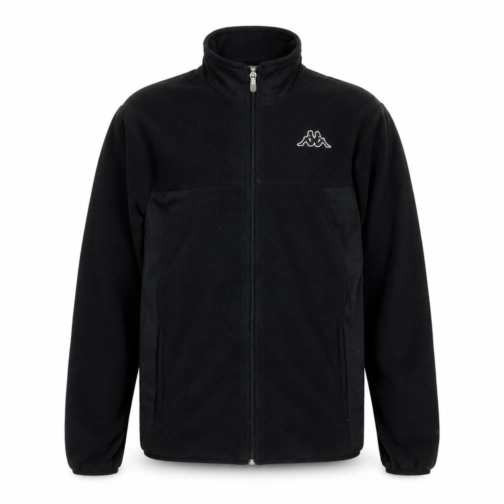 Kappa Men's Black Fleece Full Zip Jacket Medium Regular Fit