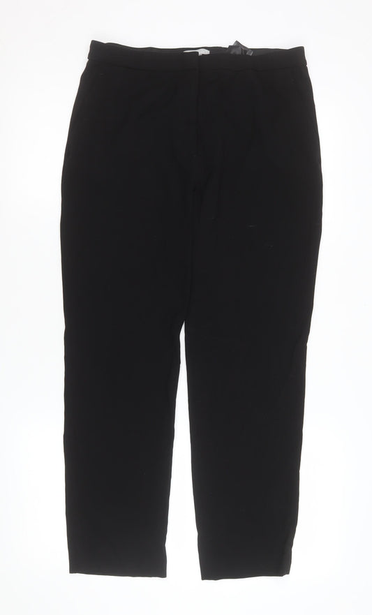 H&M Women's Black Slim Trousers Size 10 Stretch Workwear