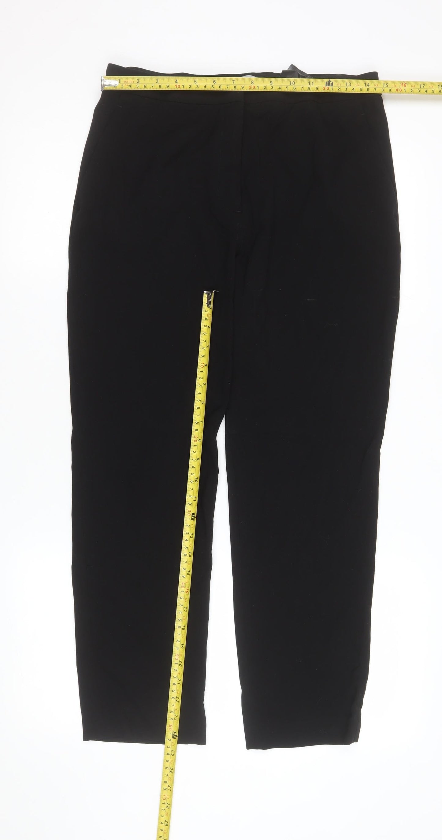 H&M Women's Black Slim Trousers Size 10 Stretch Workwear