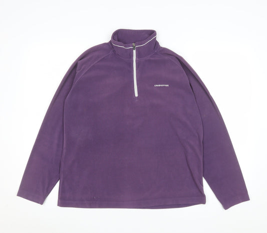 Craghoppers Women’s Purple Fleece 1/4 Zip Sweatshirt UK 14