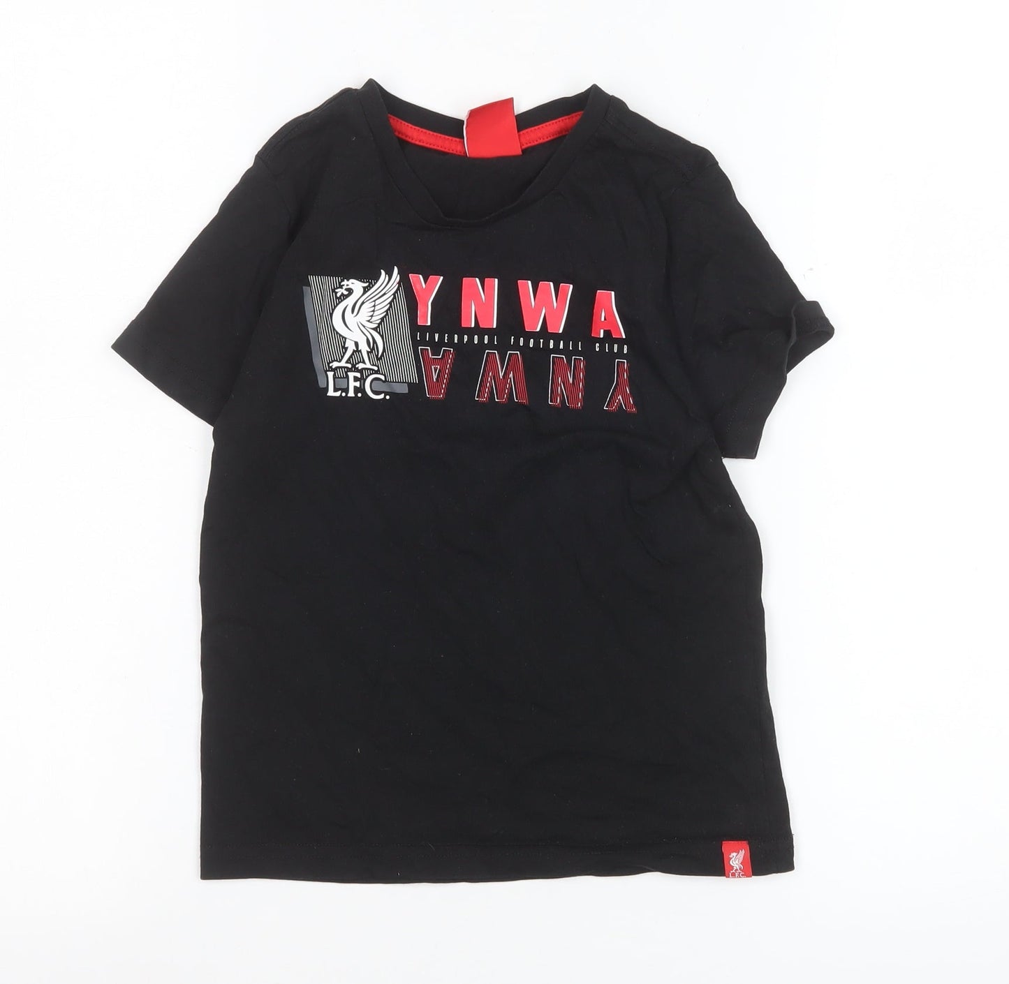 L.F.C. Boys Black 5-6 Years Logo Short Sleeve Cotton T-Shirt