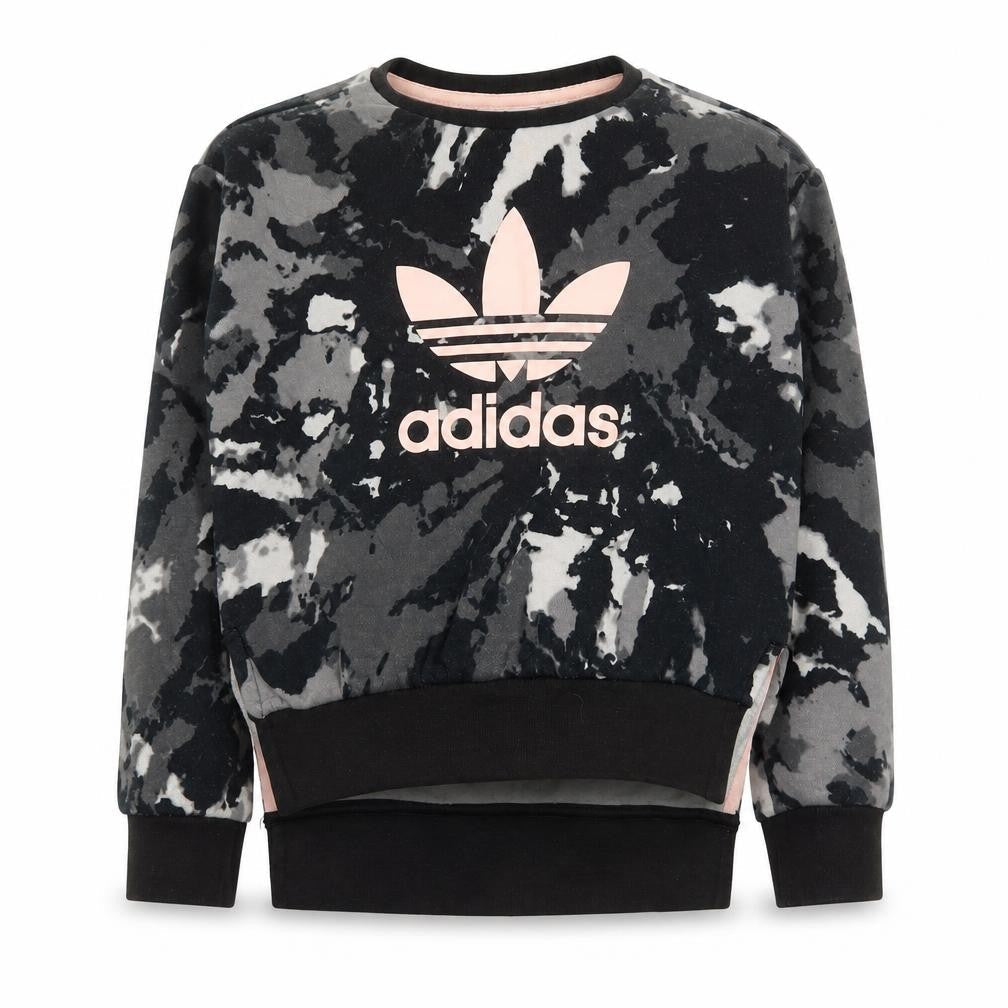 Adidas Girls Multicoloured Tie Dye Logo Pullover Sweatshirt 7-8 Years