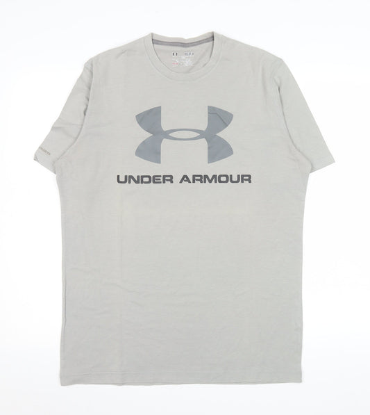 Under Armour Men's Grey HeatGear Loose Fit Crew Neck T-Shirt Size M