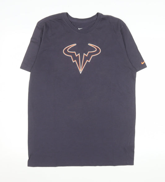 Nike Unisex Blue Dri-Fit Athletic T-Shirt Medium