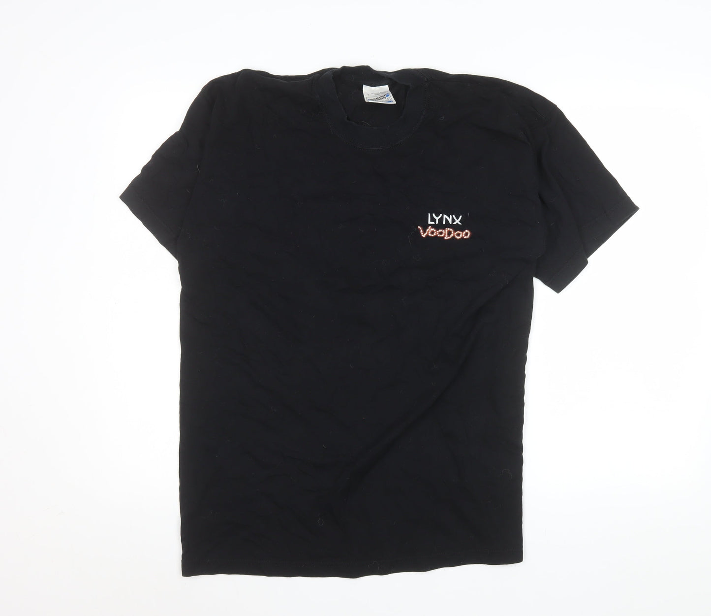 Fruit of the Loom Men's Black Lynx Voodoo Graphic Cotton T-Shirt - L
