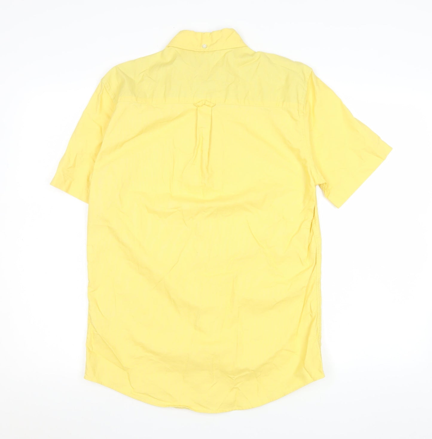 Next Men’s Yellow Short Sleeve Button-Down Casual Shirt Size S