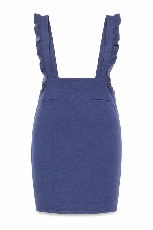 Ayanapa Women Blue Ruffle Strap Pencil Skirt Size S